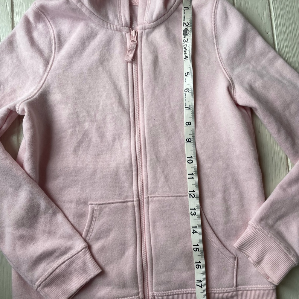 Jumping Beans Soft Pink Girls Zip Hoodie Size 8 Softest Fleece - Picture 5 of 6
